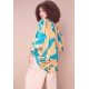 Kimono Viscose Manga Ampla Estampa Aurora Botânica
