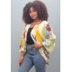 Kimono Viscose Manga Ampla Estampa Aurora Suave
