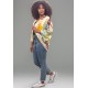 Kimono Viscose Manga Ampla Estampa Aurora Suave