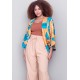 Kimono Viscose Manga Ampla Estampa Aurora Botânica