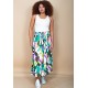 Saia Longa Viscose Estampa Encanto Botânico