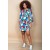 Vestido Curto Viscose Balli Manga Ampla Estampa Floresce