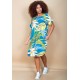 Vestido Curto Viscose com Bolso Estampa Brisa Botânica