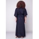 Vestido Kaftan Linho com Viscose Longo Preto