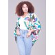 Kimono Viscose Manga Ampla Estampa Encanto Botânico