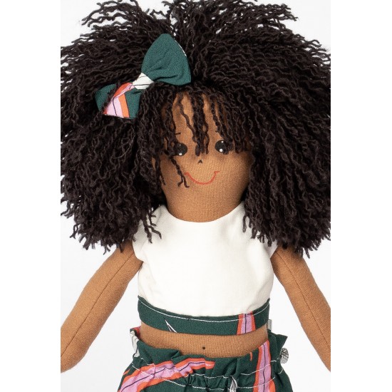 Boneca de Pano Manias Estampa Floresta Boreal - Artesã Vera