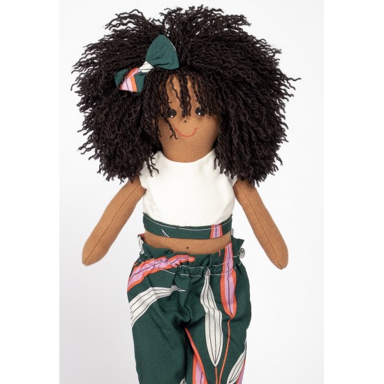 Boneca de Pano Manias Estampa Floresta Boreal - Artesã Vera