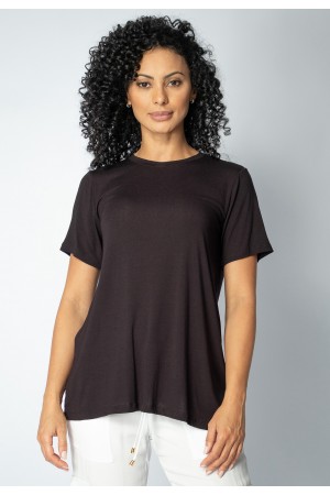 T- shirt Básica Bata Manga Curta Preto