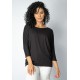 Blusa Morcego Ampla Manga 3/4 Preta
