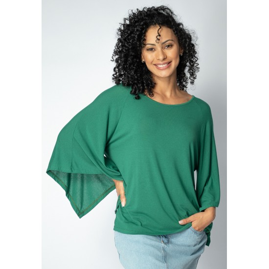 Blusa Caiobá Morcego Asa Delta Verde Esmeralda