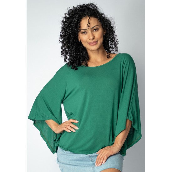 Blusa Caiobá Morcego Asa Delta Verde Esmeralda