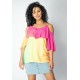 Blusa Regata Cacequi Babados Arco-Íris