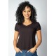 Blusa Baby Look Ceci Malha Preta