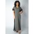 Vestido Bicolor Nheengatu Malha Mescla e Preto