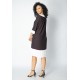Vestido Curto Inaiê Viscose Amplo Bicolor Preto e Branco