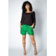 Short Îagûara com Amarração Tie Dye Mármore Verde e Preto