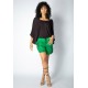 Short Îagûara com Amarração Tie Dye Mármore Verde e Preto