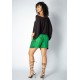 Short Îagûara com Amarração Tie Dye Mármore Verde e Preto