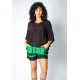 Short Îagûara com Amarração Tie Dye Verde e Preto