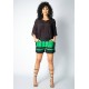 Short Îagûara com Amarração Tie Dye Verde e Preto