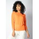 Blusa Morcego Ampla Manga 3/4 Laranja