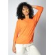 Blusa Morcego Ampla Manga 3/4 Laranja