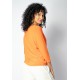 Blusa Morcego Ampla Manga 3/4 Laranja