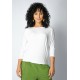 Blusa Morcego Ampla Manga 3/4 Branca