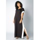 Vestido Bicolor Nheengatu Malha Preto e Branco