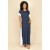 Vestido Bicolor Nheengatu Malha Azul e Branco