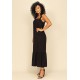 Vestido Regata Midi Bacaetava Viscose Preto