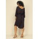 Vestido Curto Caaxixá Viscose com Cordão na Cintura Preto
