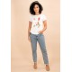 T-Shirt  Malha Off White Coelho