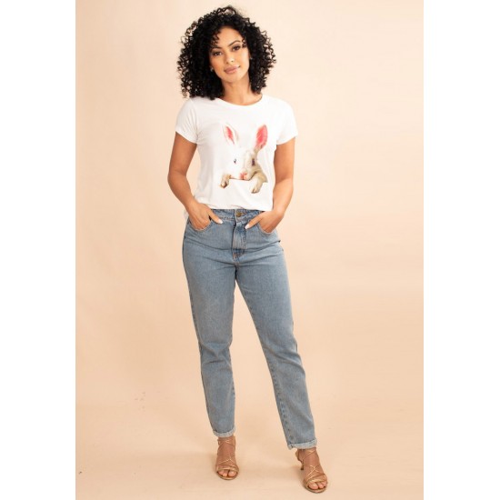 T-Shirt  Malha Off White Coelho
