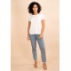 T-Shirt Malha Off White Asa em Joia Arara Azul