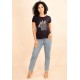 T-Shirt  Malha Gato Cinza