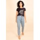 T-Shirt  Malha Gato Cinza