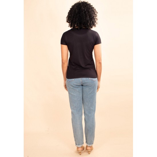 T-Shirt  Malha Gato Cinza