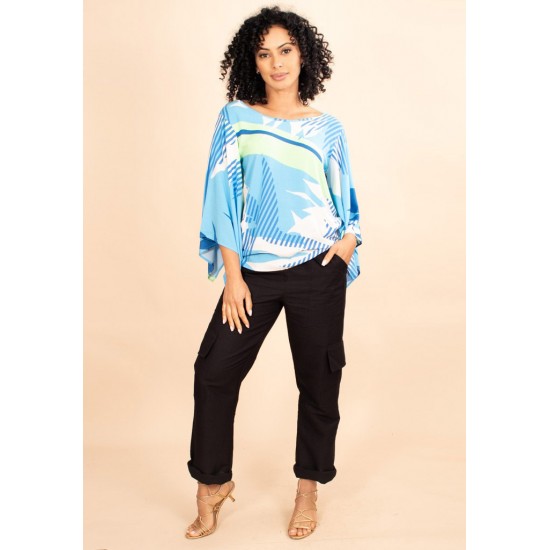 Blusa Goiti Viscose Estampa Tropical Brasil