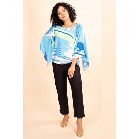 Blusa Goiti Viscose Estampa Tropical Brasil