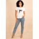 T-Shirt  Malha Off White Golfinho