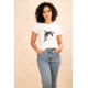 T-Shirt  Malha Off White Golfinho