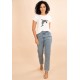 T-Shirt  Malha Off White Golfinho