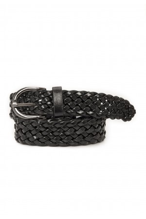 CINTO TRANÇADO METALIZADO PRETO