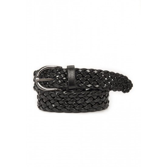 CINTO TRANÇADO METALIZADO PRETO