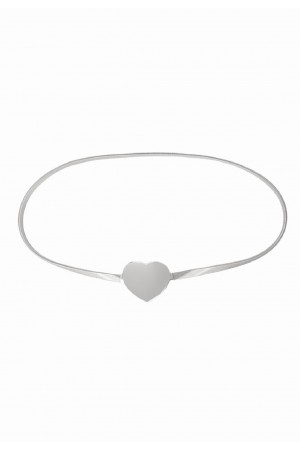 CINTO MOLA FIVELA CORAÇÃO PRATEADO