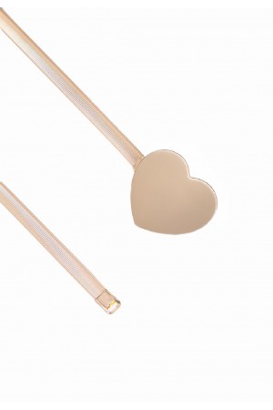 CINTO MOLA FIVELA CORAÇÃO DOURADO