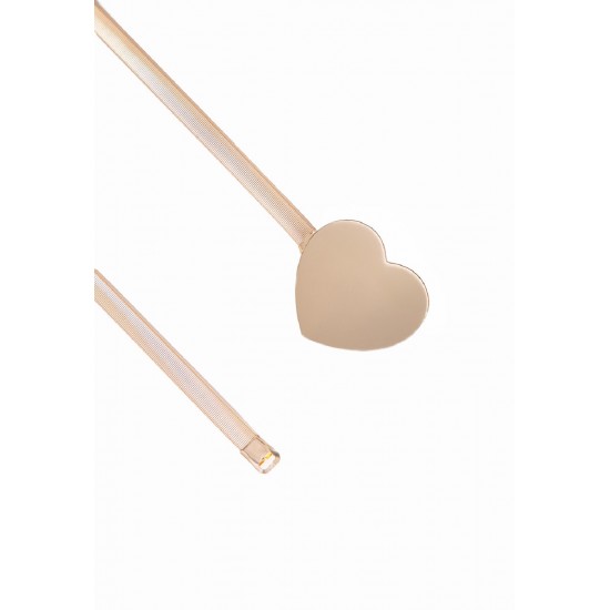 CINTO MOLA FIVELA CORAÇÃO DOURADO