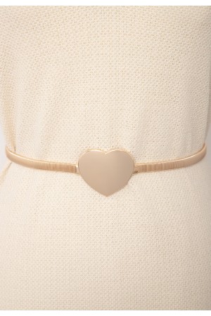 CINTO MOLA FIVELA CORAÇÃO DOURADO