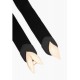 CINTO COM ELASTICO LARGO PRETO FIVELA FOLHAS DOURADAS DIVA
